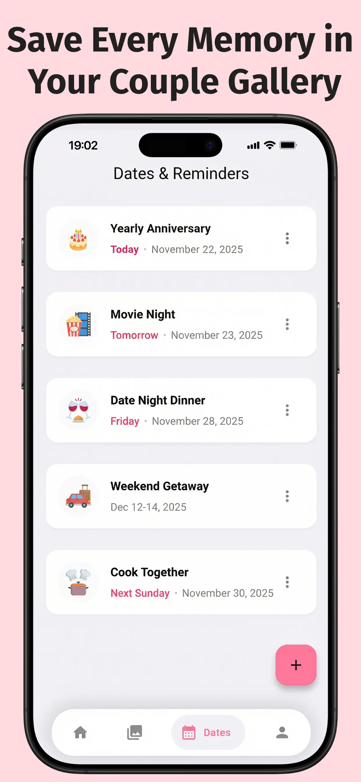 Set Reminders and dates